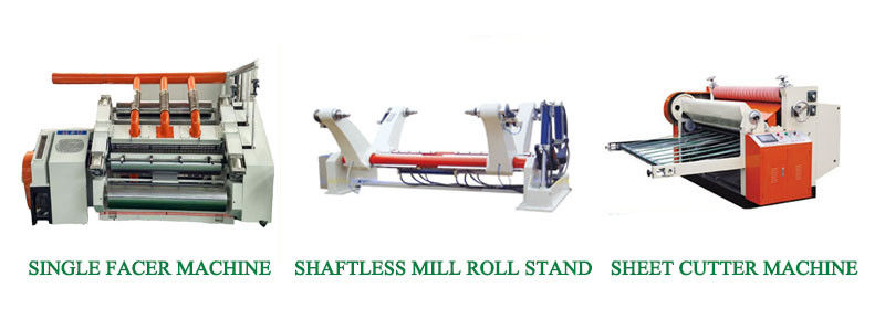 Mill Roll Stand Single Facer With Rotary Sheet Cutter For Corrugated Sheets